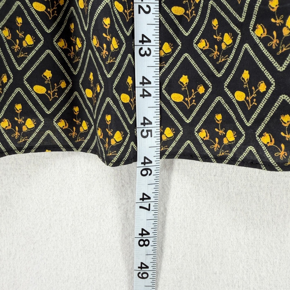 HYACINTH HOUSE Dress Small Black Floral Smocked Off The Shoulder Tuckernuck NEW - Picture 15 of 16